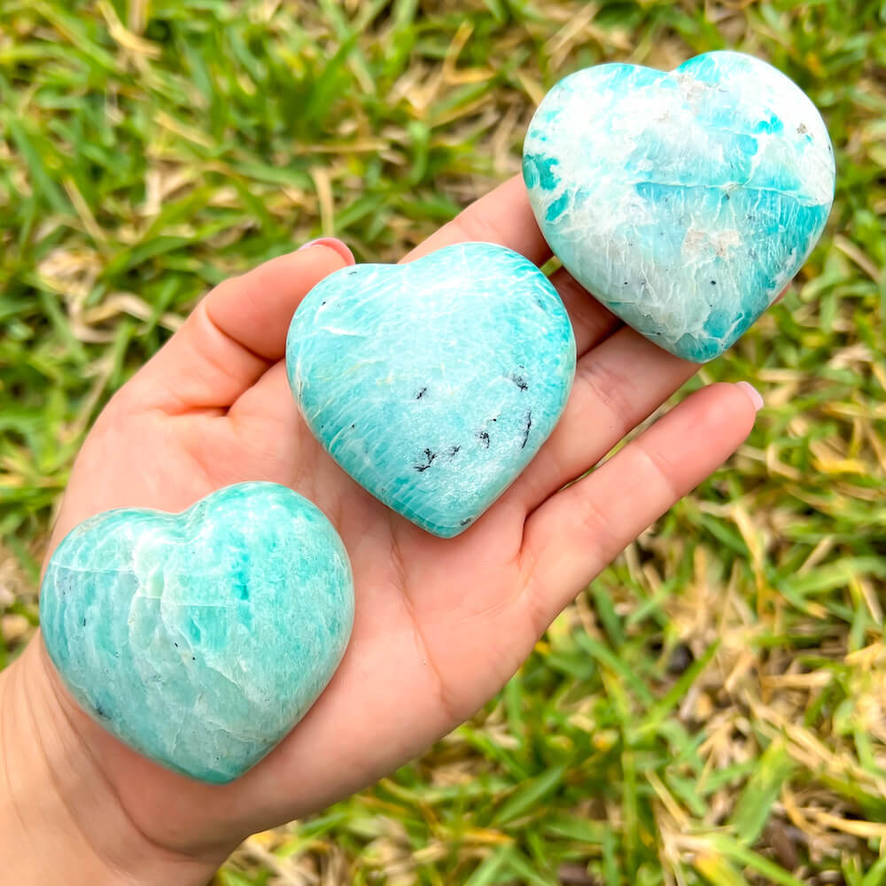 Amazonite Puffy Heart - Grade 