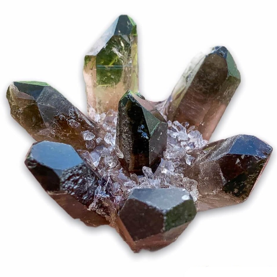 Smokey Quartz Lotus Flower - Smokey quartz cluster - Magic Crystals