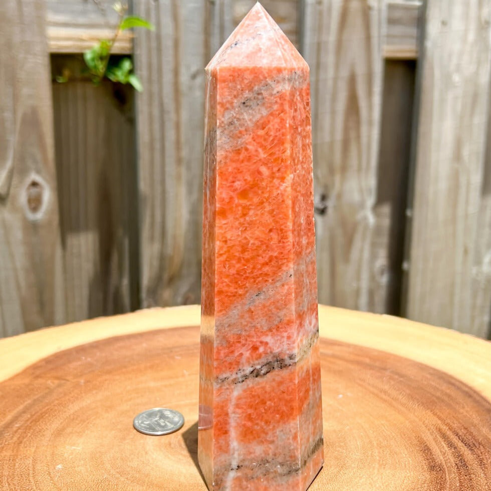 Orange store Calcite - Obelisk