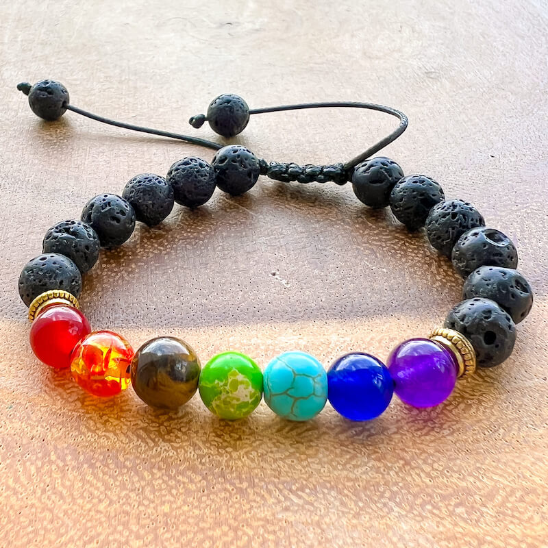 Lava Stone Chakra Diffuser Bracelet 10mm, Volcanic Lava Rock Bracelet, shops Essential Oil Beaded Bracelet, Gift for Women & Men