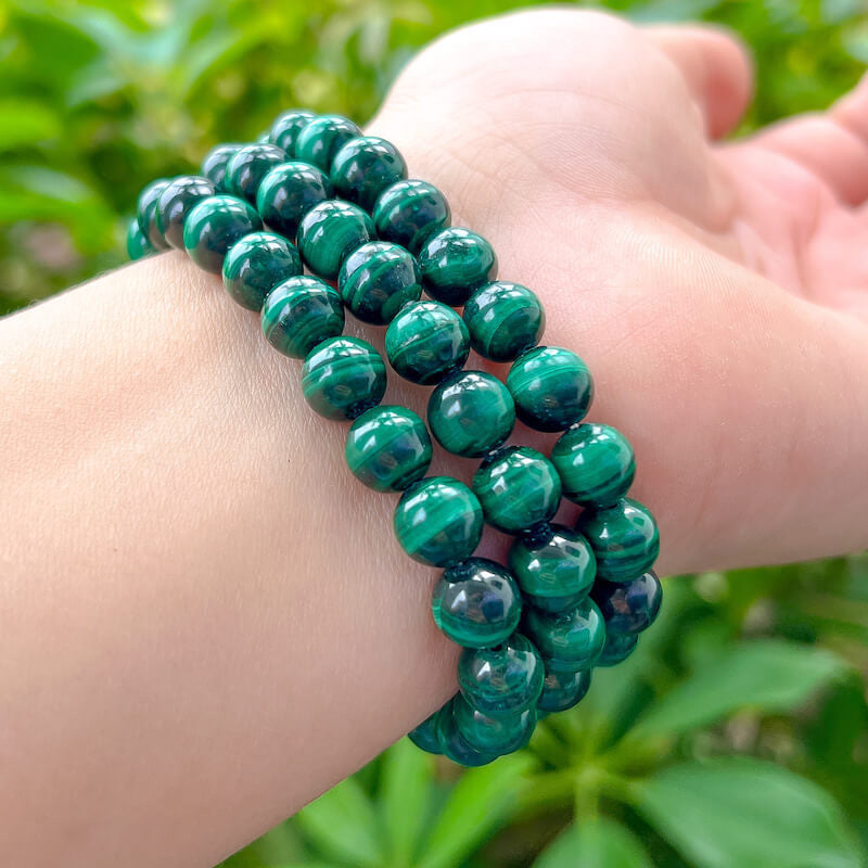 Genuine Malachite bracelets gemstone stretch bracelet green stone order rounded rectangular link bracelet natural malachite jewelry Christmas gift