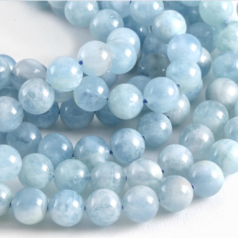 Aquamarine-Bead-Bracelet. MagicCrystals.com