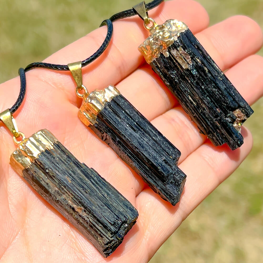 Black Tourmaline pendant - Raw Uncut Black Tourmaline Slice shops Necklace - Raw Black Tourmaline Amulet - Raw Uncut Black Tourmaline Amulet