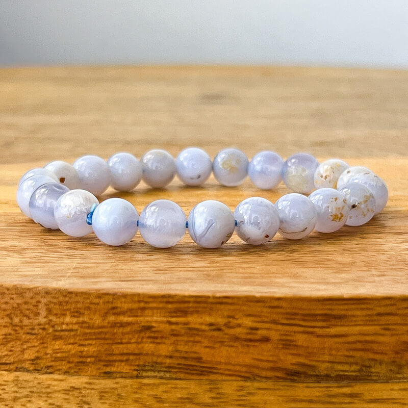 Blue Agate Sterling Silver Bracelet, Blue Gemstone Bracelet, Blue Lace Agate sale Bracelet In The UK, Gemstone Jewelry Gifts for Women