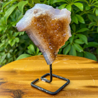 Druzy Citrine On a Stand