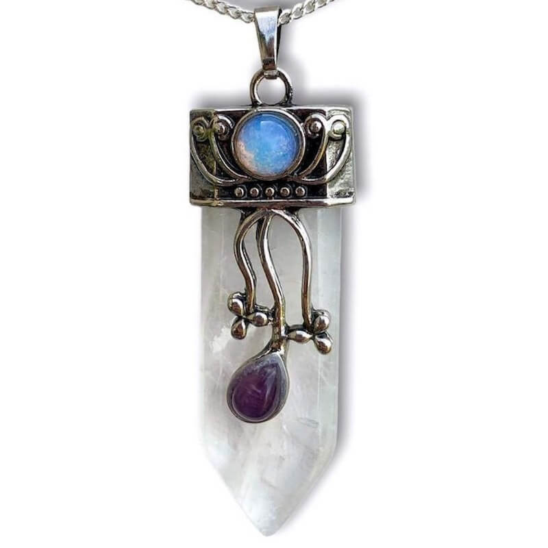 Flower Point Gemstone Pendant Necklace - MagicCrystals – Magic Crystals