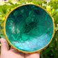 Buy Malachite Home decor? Shop at Magic Crystals for Genuine Malachite Round Bowl - Malachite from Congo, Circular Malachite Bowl with Gold Rim Great for Crystal Grids. malachite aesthetic, malachite jewelry, malachite stone, malachite crystal meaning. Malachite is known as a protection stone.