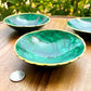 Buy Malachite Home decor? Shop at Magic Crystals for Genuine Malachite Round Bowl - Malachite from Congo, Circular Malachite Bowl with Gold Rim Great for Crystal Grids. malachite aesthetic, malachite jewelry, malachite stone, malachite crystal meaning. Malachite is known as a protection stone.