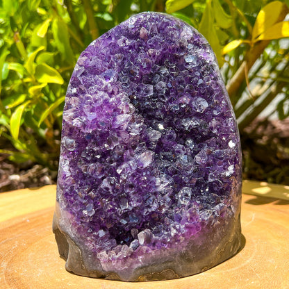 Large Polished Amethyst Geode Cluster - Cathedral Amethyst - Group 3. Amethyst Polished Geode - Cathedral Amethyst - Magic Crystals. Polished Cut Base Amethyst Cluster.