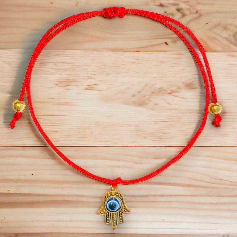 Azabache Evil Eye Red Beads/Black String Spiritual Bracelet For