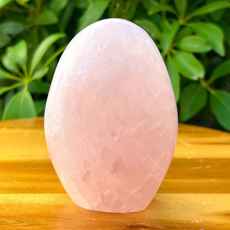 Rose Quartz Freeform, Natural Polished Self-Standing Rose Quartz Crystal hot Tower