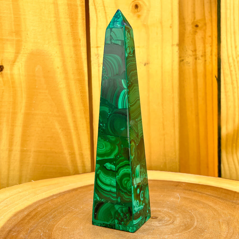 Malachite Obelisk for Transformation & Protection | Magic Crystals