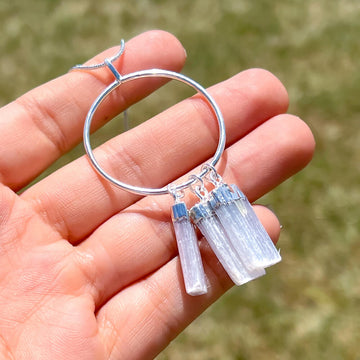 Selenite Necklace, Crystal Necklace, Crystal Jewelry, Necklaces for Women,  Selenite Stone Necklace, Selenite Jewelry, Healing Stones 