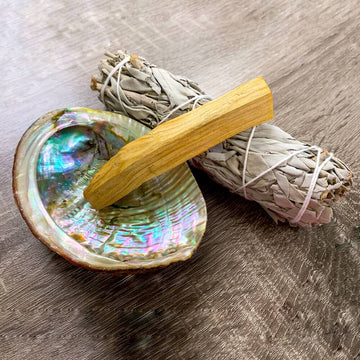 Abalone Shell Smudge Bundle - Palo Santo and White Sage