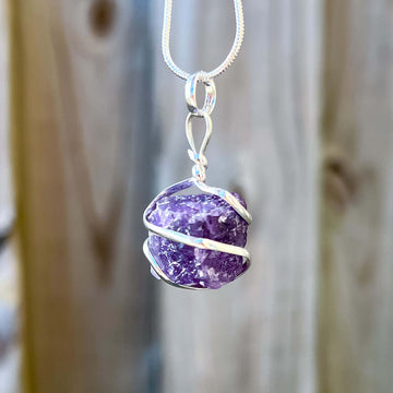 Amethyst Spiral Necklace