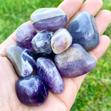 Healing Natural Gemstone Bracelet Rainbow Black Obsidian & Amethyst -  GEM+SILVER