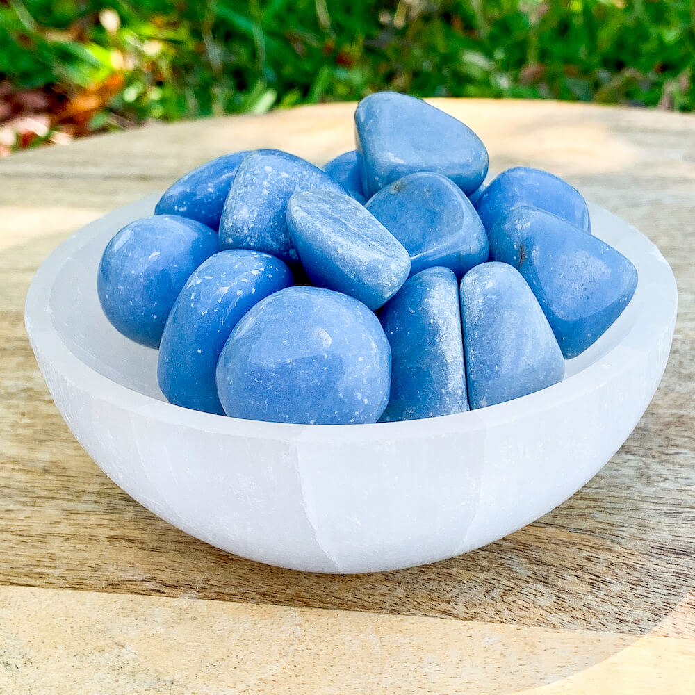 Shop for Blue Angelite Tumbled Gemstone Bracelet at Magic Crystals. We carry 6-8 mm Angelite, Stretch Bracelet, Tumbled Stone Bracelet for gift or you. Jewelry Bracelets, and Beaded Bracelets. Tumbled Stone Bracelet, Angelite Jewelry. FREE SHIPPING available.