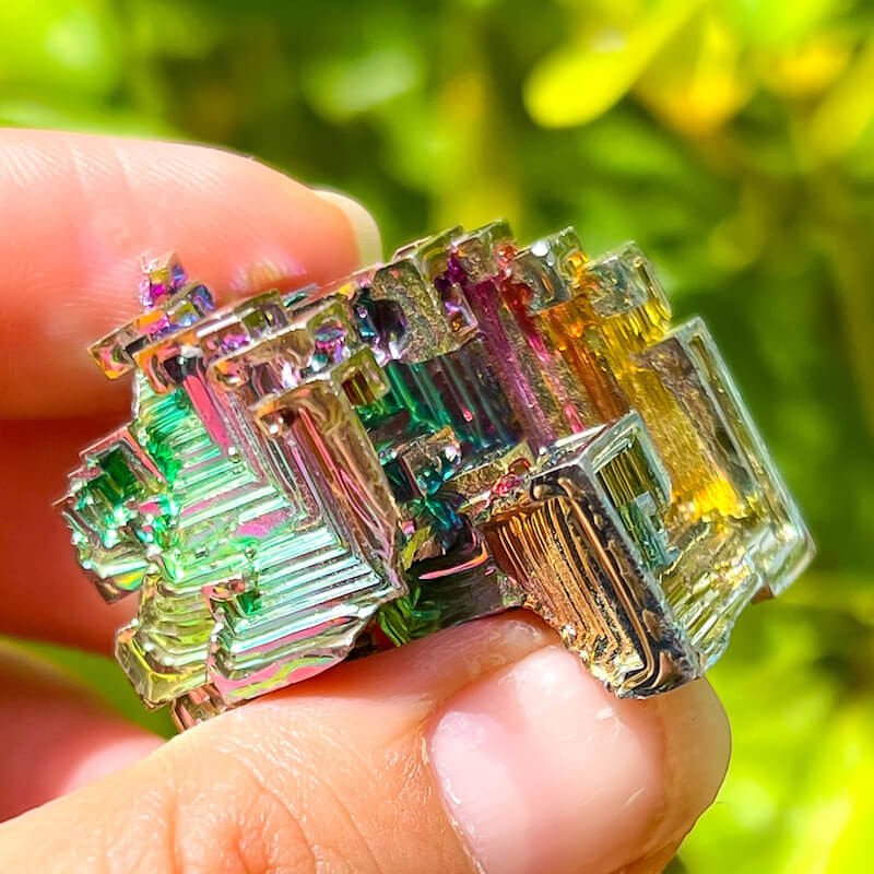 I4 - Rainbow-Bismuth-Cluster-Bismuth-Specimen - Magic Crystals