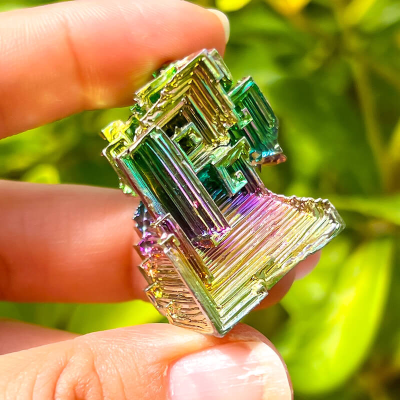 I4 - Rainbow-Bismuth-Cluster-Bismuth-Specimen - Magic Crystals