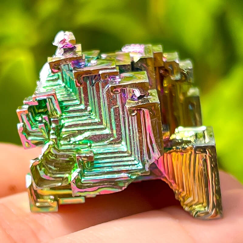 I4 - Rainbow-Bismuth-Cluster-Bismuth-Specimen - Magic Crystals