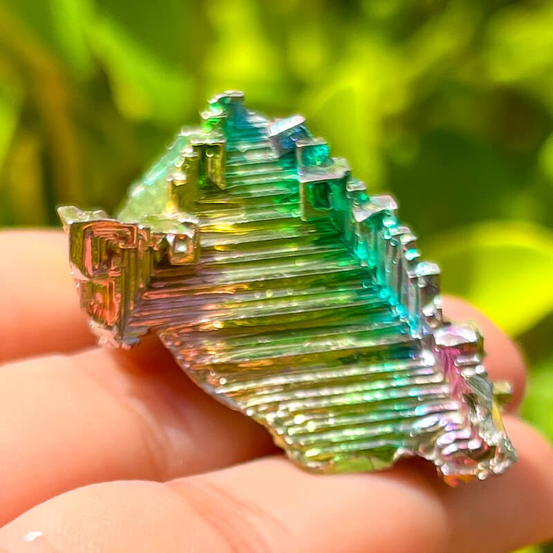 j3- Rainbow-Bismuth-Cluster-Bismuth-Specimen - Magic Crystals