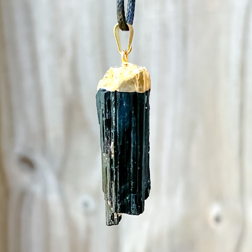 Black Tourmaline Smooth Necklace - The Soul Angels