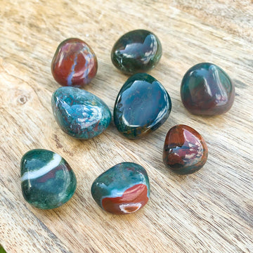 TEAL AGATE TUMBLED