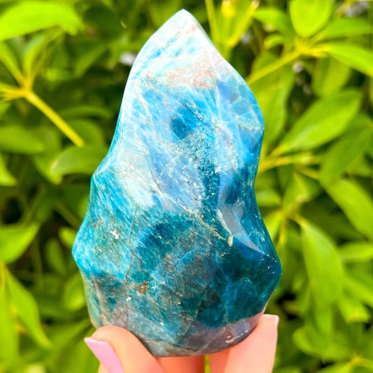 Looking for a Blue Apatite Flame - Carved Apatite Free Form? Shop for Natural Blue Apatite flame at Magic Crystals. We carry the very best in unique, handmade Blue Apatite flame.Quartz Crystal Ball, Home Decoration, energy crystal. Apatite assists with MOTIVATION and MANIFESTATION. Gemini stone. 