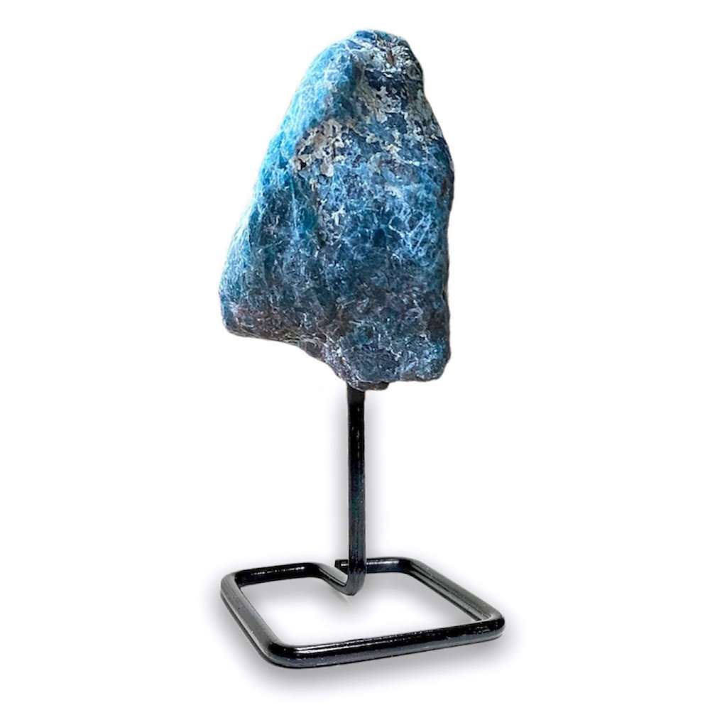 Shop at Magic Crystals for One Rough Blue Apatite Metal Stand, Blue Apatite on Stand, Point on Stand Pin, Blue Apatite Stone, Rough Blue Apatite, Raw Blue Apatite. Shop for handmade Apatite Jewelry and pieces at Magic Crystals. FREE SHIPPING available. Christmas gift, birthday present.