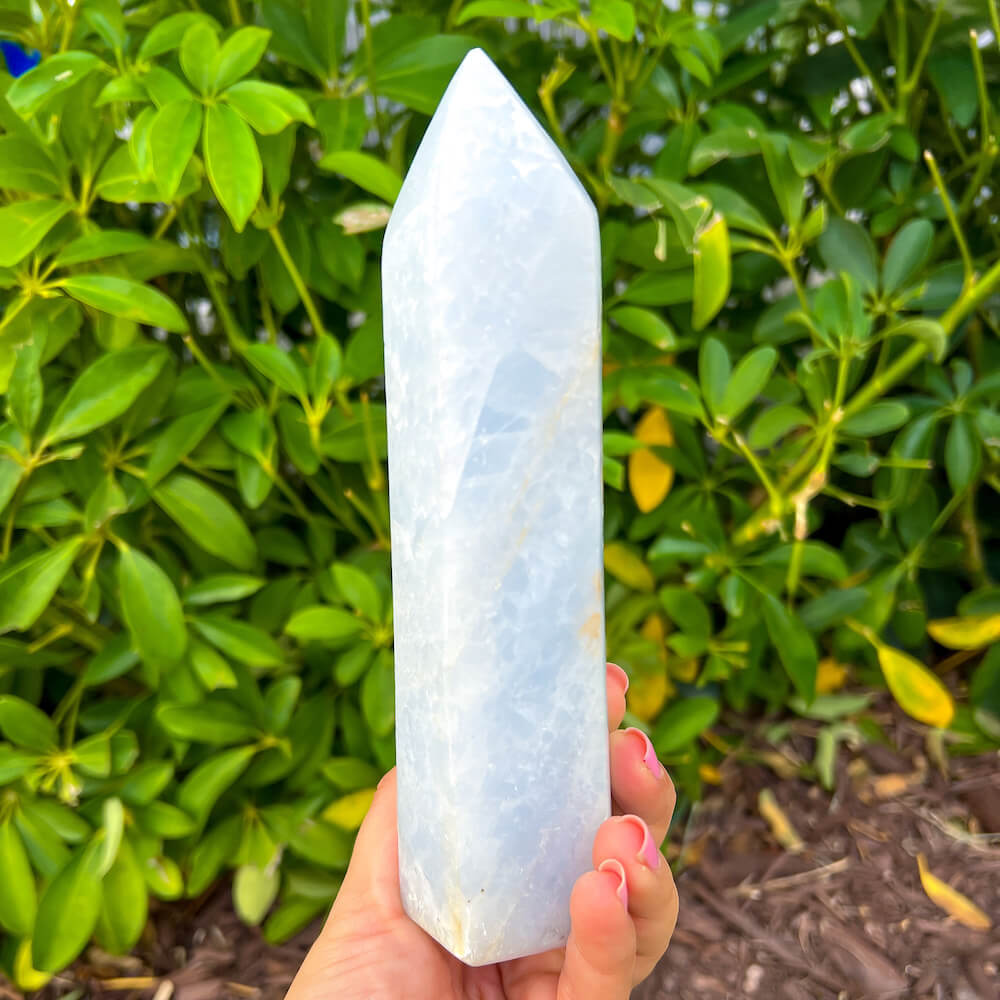 Blue Ocean Calcite Natural popular Gemstone Tower Point Obelisk