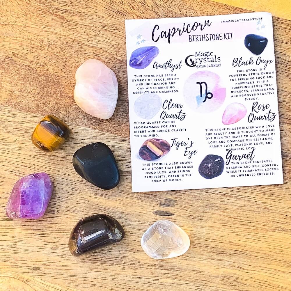 Capricorn Crystal Birthstone | Capricorn Birthstone Jewelry | Capricorn  Natural Stones - Bracelets - Aliexpress