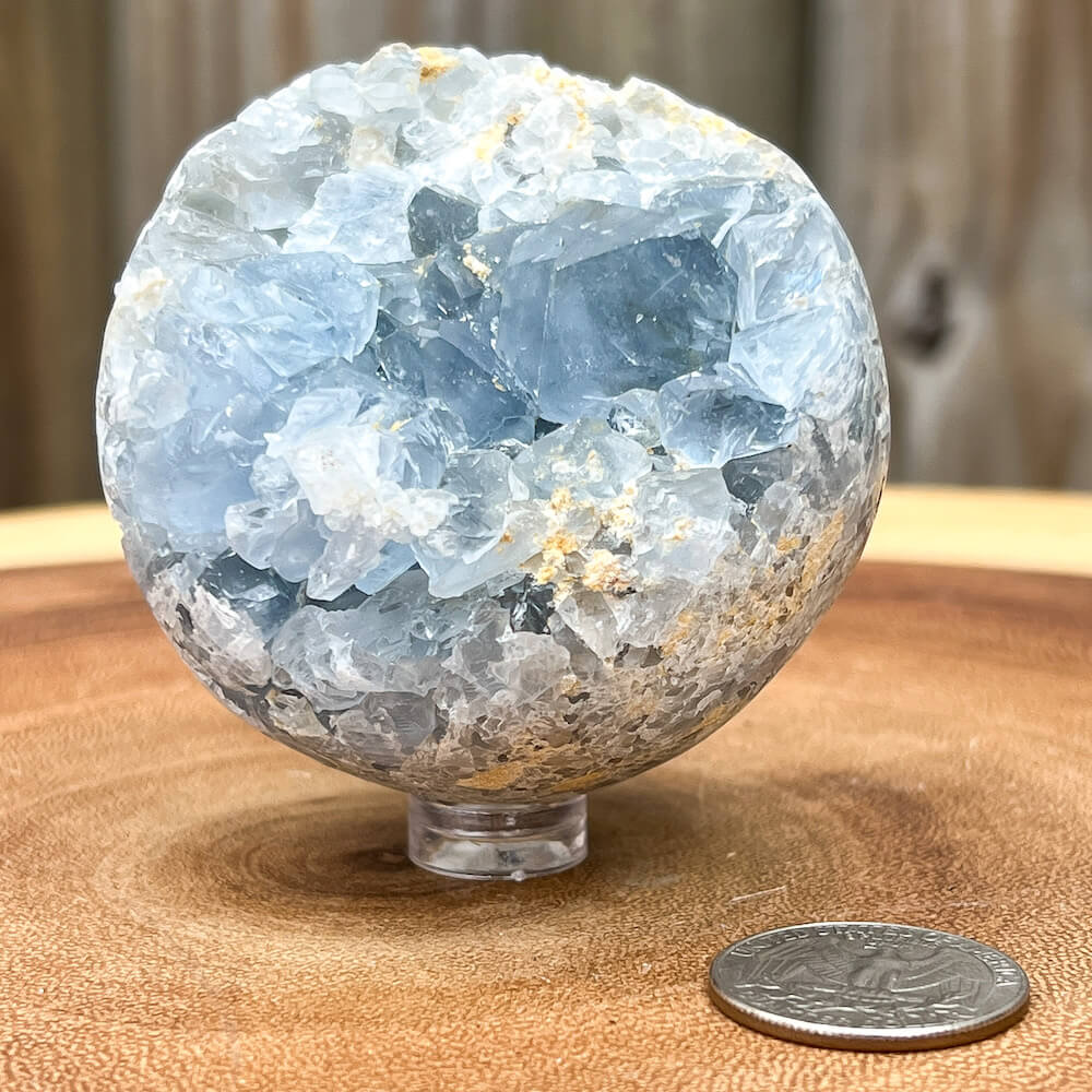 Gorgeous Natural Huge Celestite Sphere! Over shops 1800 Grams!