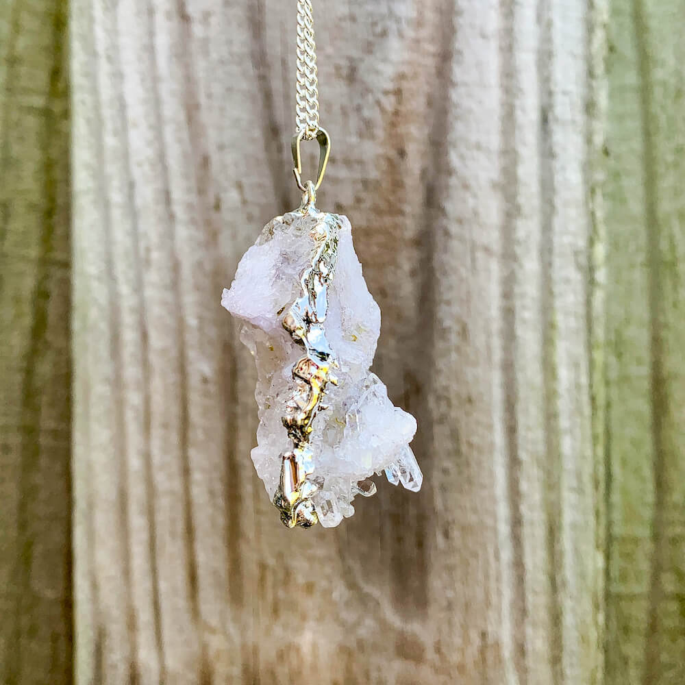 Maya's Grace Gem Stone Quartz Pendant Natural Crystal Necklaces for Women -  Walmart.com