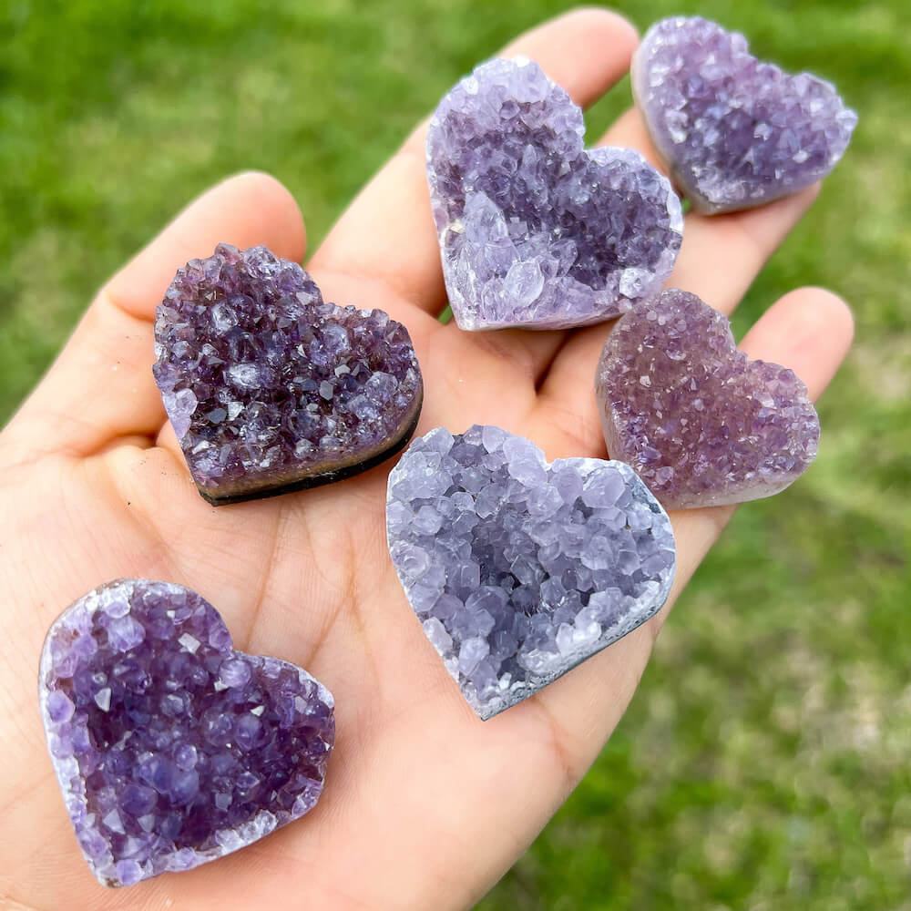 Aura Amethyst Raw druzy hotsell heart B6