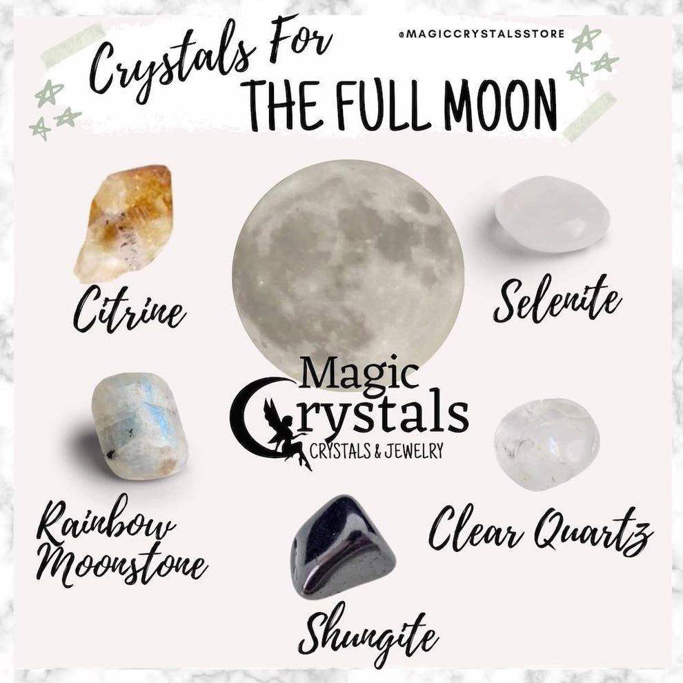 Full Moon Crystal Set - Crystals for the Full Moon - Magic Crystals