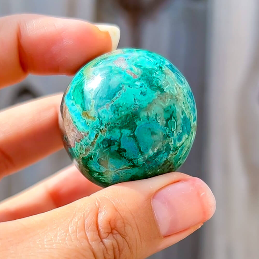 Outlets Chrysocolla Sphere, Metaphysical Crystals, Genuine Crhysocolla, Spiritual Gifts, Crystals