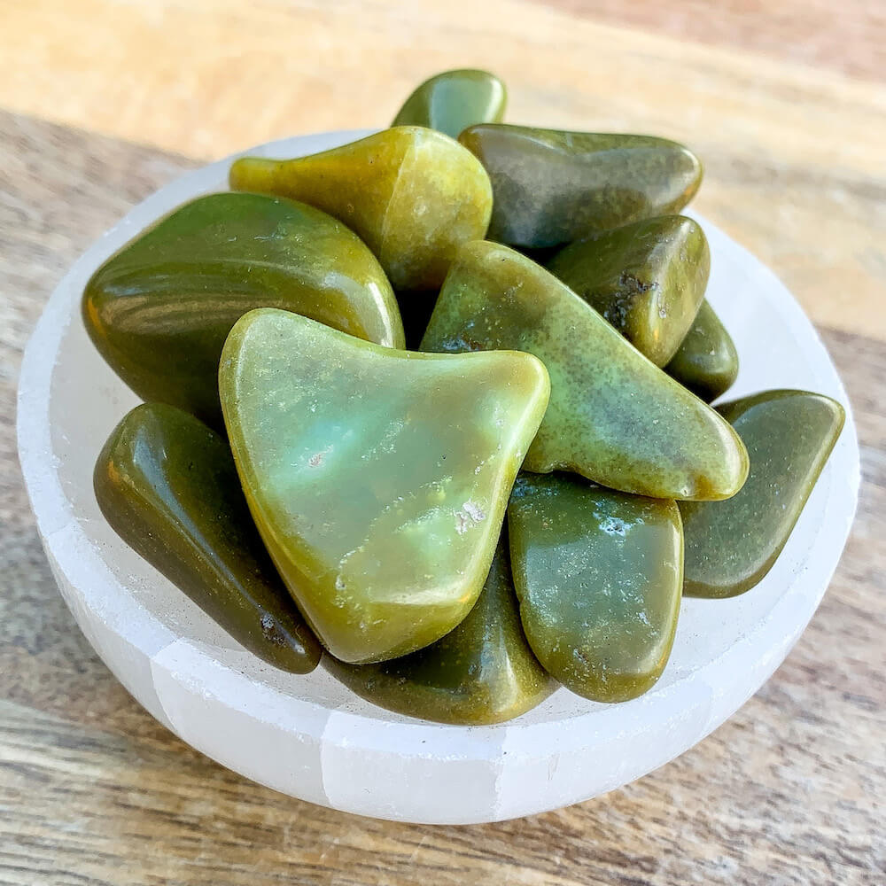 Tumbled on sale green opal