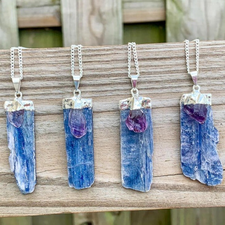 Blue amethyst deals necklace