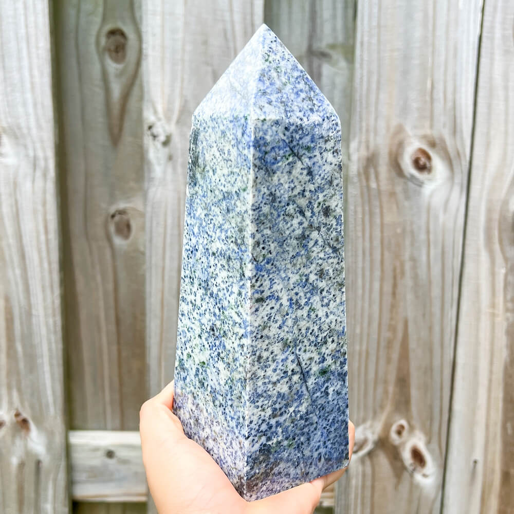 Looking for carved pieces? Shop for our unique genuine Blue Spot Jasper Obelisk - Carved Blue Spot Tower, Carving for Reiki healing at Magic Crystals. Blue Spot Jasper Crystal Tower Shaped-Stone and jewelry with FREE SHIPPING available.