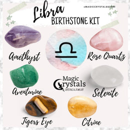 Libra Zodiac Crystal Set - Crystals for Libra - Magic Crystals