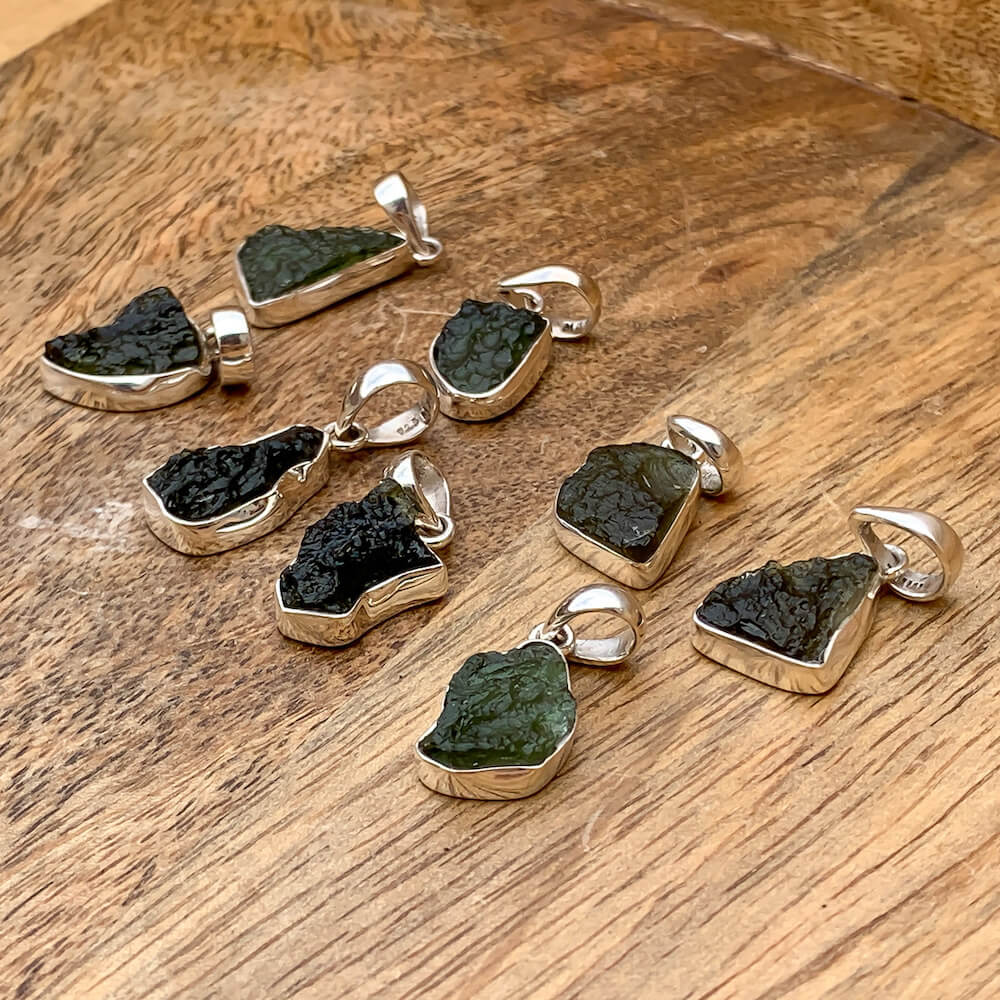 Moldavite silver Necklace / Moldavite gold Necklace / top Meteorite / Sterling Silver / 18K solid gold / Yellow gold / Gemstone / birthstone /