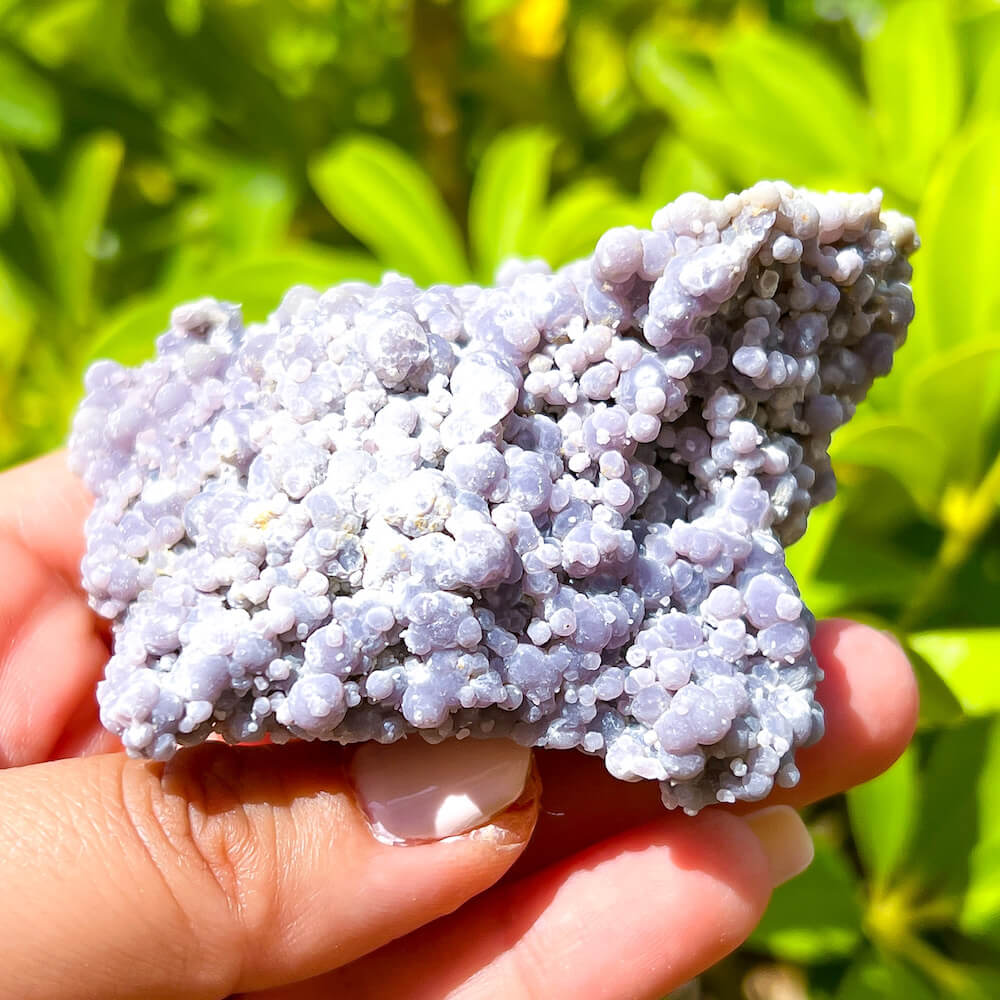 Natural Chalcedony Grape Agate Specimen, Chalcedony hot crystals, Purple Chalcedony, Grape Agate from Indonesia, 147 Gram