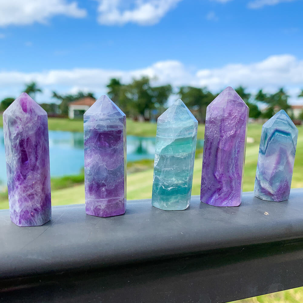 Looking for Natural Watermelon Fluorite Obelisk - Fluorite Towers? Shop at Magic Crystals for Fluorite Polished Point, Fluorite Stone, Purple Fluorite Point, Stone Point, Crystal Point, Fluorite Tower, Power Point. Natural Fluorite Gemstone for INTUITION. Magiccrystals.com offers the best quality gemstones.