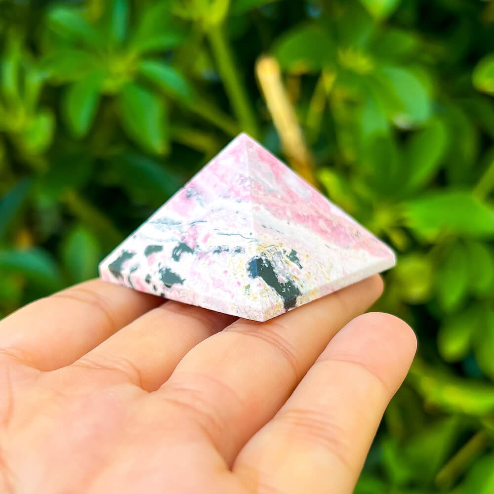 Shop for handmade Rhodonite Pyramid - Rhodonite Carved Pyramid - Rhodonite Stone at Magic Crystals. Rhodonite Polished Heart Healing Crystal Gemstone. Rhodonite is a wonderfully peaceful crystal. Enjoy FREE SHIPPING when you shop at magiccrystals.com