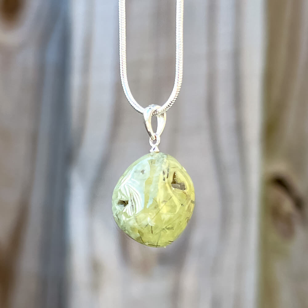 Prehnite and Peridot 925 silver pendant. sale Necklace is Black Tourmaline, Prehnite, Peridot and Silver Hematite