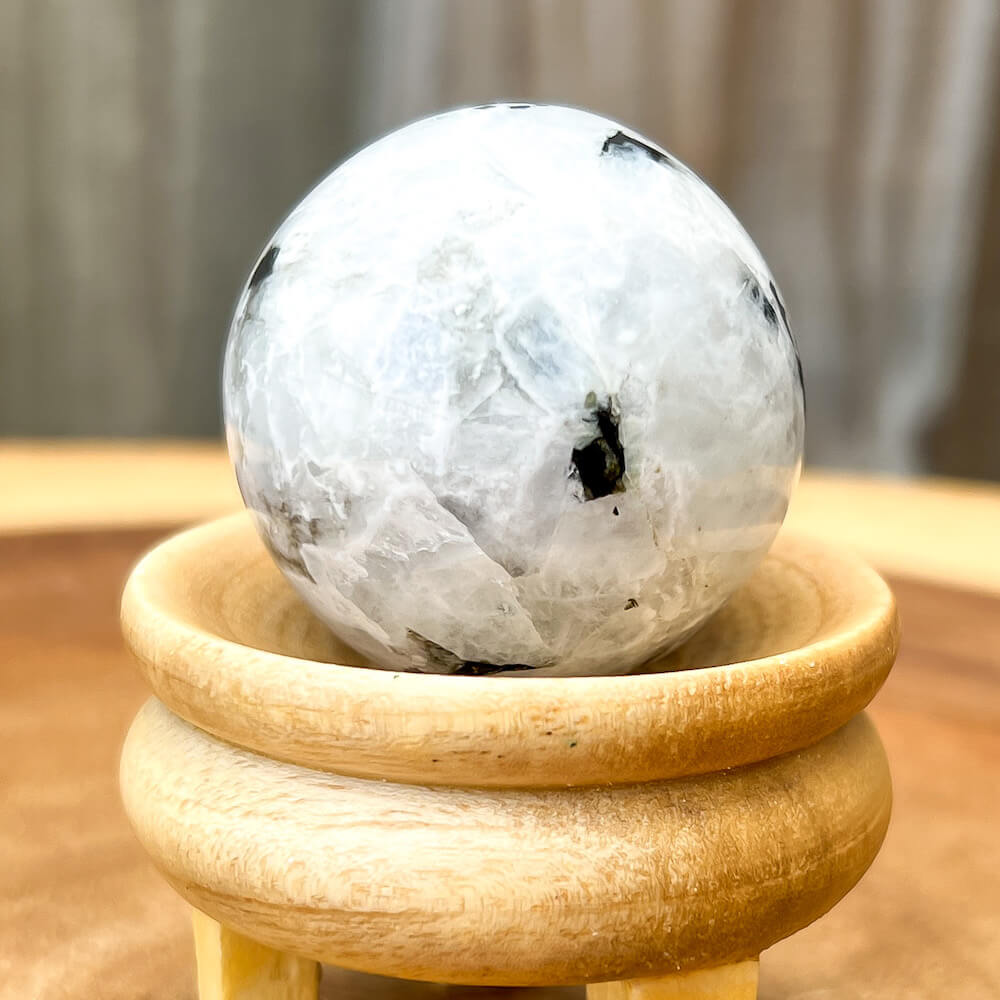 Looking for a Beautiful Rainbow Moonstone Sphere - B ?  Shop at Magic Crystals for Healing Crystal Balls, Rainbow Moonstone Balls, Flashy Rainbow Moonstone Sphere Balls, Healing Crystal Ball. White Flashy Blue Feldspar Crystal Ball, Housewarming Gift Home Décor, Natural Stone Hand Carved Sphere, Moonstone.