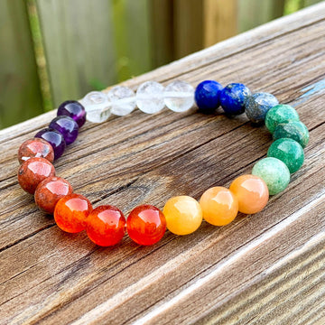 7 Chakra Bracelet for Women with Real Stones, Palo Santo Bracelets for  Negative Energy Protection, Handmade Reiki Healing Gemstone Jewelry,  Spiritual