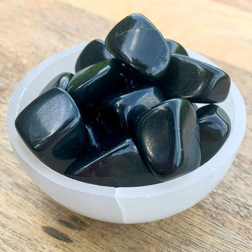 Tumbled Black Jade, Tumbled Small Crystals