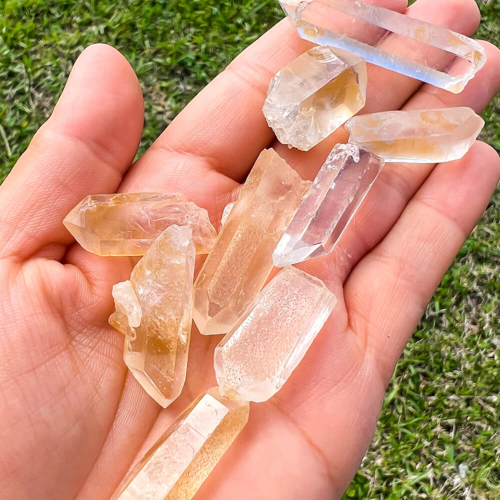 Rare Tangerine Phantom Quartz Crystal | Natural Quartz Gemstone Quartz Point Crystal Point Crystal Healing Crystal store Necklace Crystal Jewelry