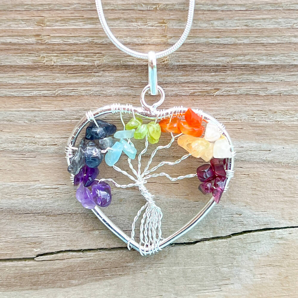 Heart chakra store stone necklace